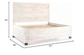 Fast Furnishings Queen Rustic White Wood Bed Frame
